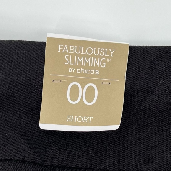 Chico's Women's Fabulously Slimming Pant Size 2 Short 00 Black Ankle Pull On Mid - Picture 8 of 13